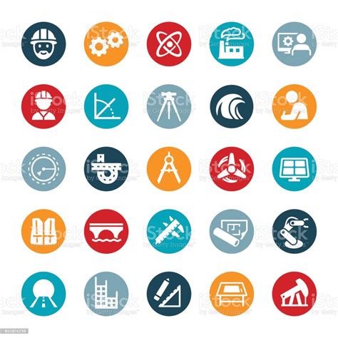 Engineering Icons Stock Illustration - Download Image Now - iStock