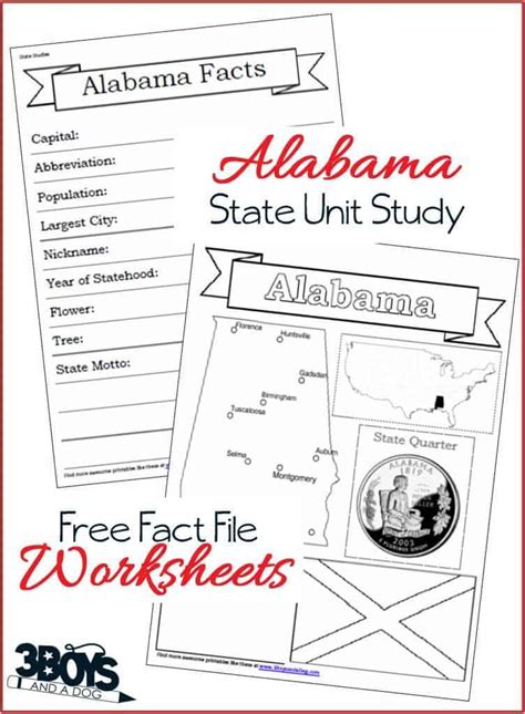 State Of Alabama Free Printable Worksheets