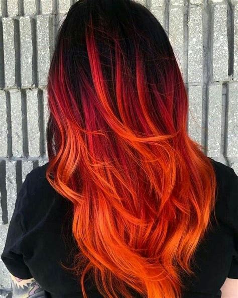 Pin By Wanderlust On волосы Red Ombre Hair Orange Ombre Hair Red