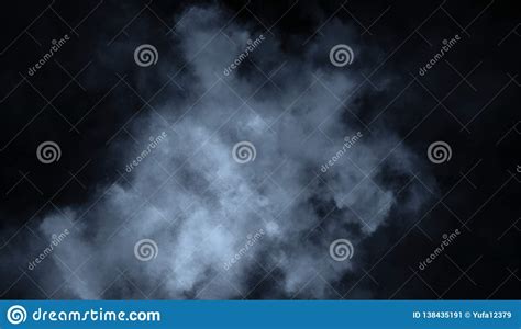 Blue Misty Smoke Background Abstract Texture Stock Illustration