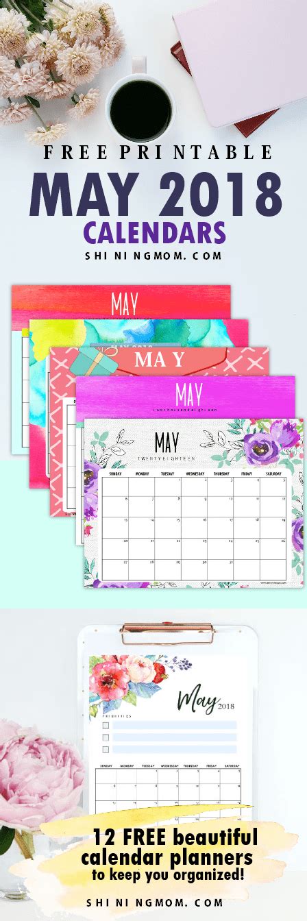 Choose Your Free Printable May 2018 Calendar From This Set There Are