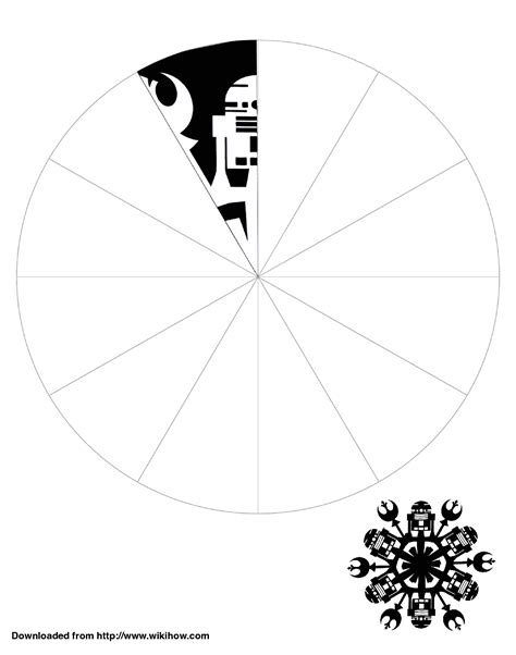 Everyone knows how to make paper snowflakes, but the kind you learned to cut in kindergarten can get a little boring. R2 D2 folded snowflake template | Star wars snowflakes ...
