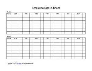 employee sign  sheet template charlotte clergy coalition