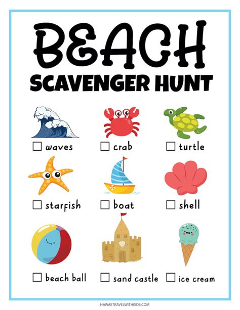 At The Beach Worksheets For Kids Hawaii Travel With Kids