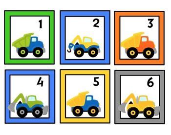Great for use as flashcards or as a display. Truck Number Cards 1-50 | Preschool printable, Number cards, Cards