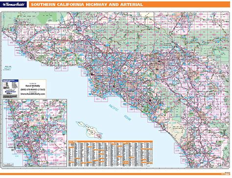 Thomas Bros Southern California Freeways And Arterial Proseries Wall Map