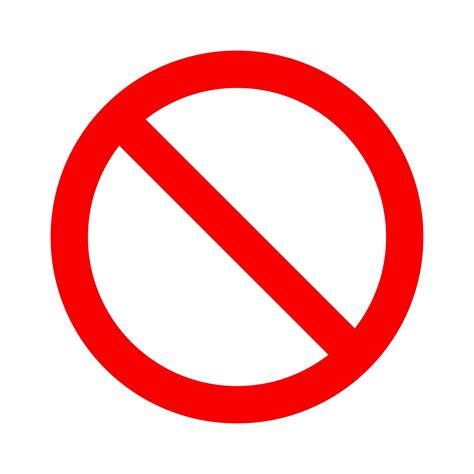 Kein Zeichen Verbotszeichen Nicht Zulässiges Symbol Kreis Mit