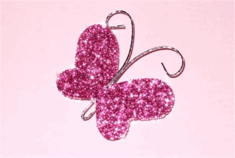 Pink Butterfly Glitter Graphics