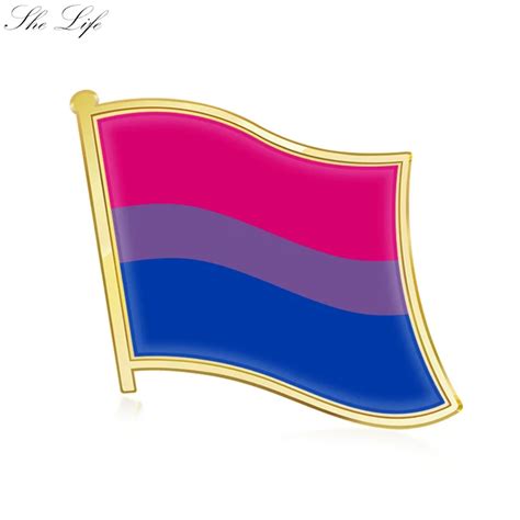 pride rainbow flag badge support gay lesbian bisexual transgender symbol pin brooch pinback