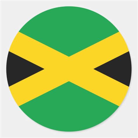 Flag Of Jamaica Jamaican Flag Classic Round Sticker Uk