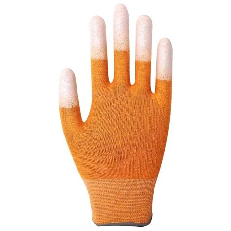 Portwest Antistatic Pu Fingertip Glove Hi Visibility Orange A198