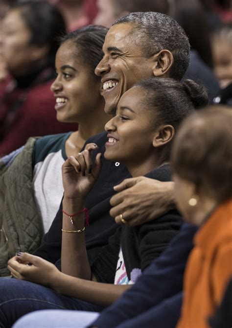 Barack Obama Cute Moments With Sasha And Malia Popsugar Celebrity