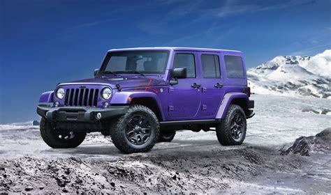 One Of Them Is The Very Purple Jeep Wrangler Backcountry Based On The