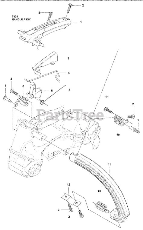 Husqvarna T 435 Husqvarna Chainsaw 2009 02 Handle Parts Lookup With