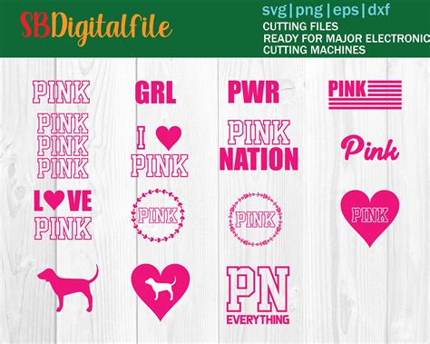 Love Pink Love Pink Svg Bundle Love Pink Clip Art Bundle Love Pink