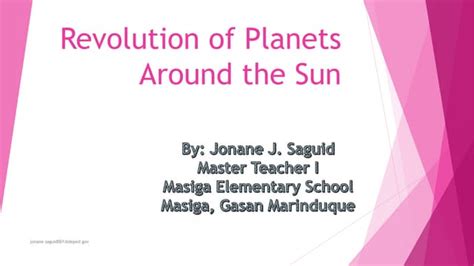 Revolution Of Planets Around The Sun Ppt