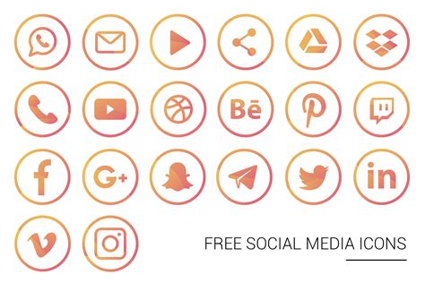 Free Vector Social Media Icons Free Psd Templates