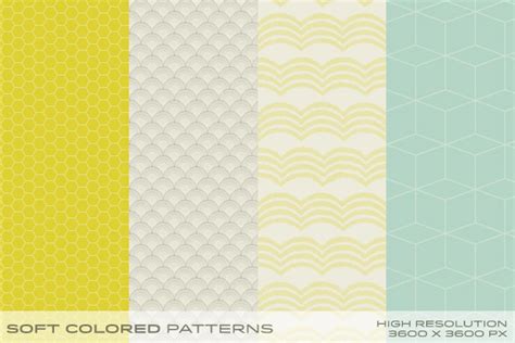 Soft Colored Patterns Vol1 Custom Designed Graphic Patterns