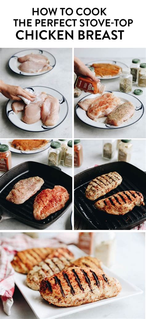 Add your desired cooking liquid (about 1½ to 2 cups or enough to cover the breasts) add your desired seasonings. How to Cook Chicken On The Stove - The Healthy Maven