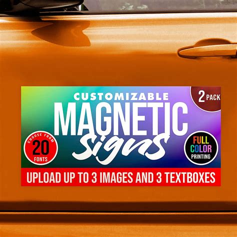 2 Pack 12 X24 Custom Magnet Signs In Full Color For Business And Advertising 30