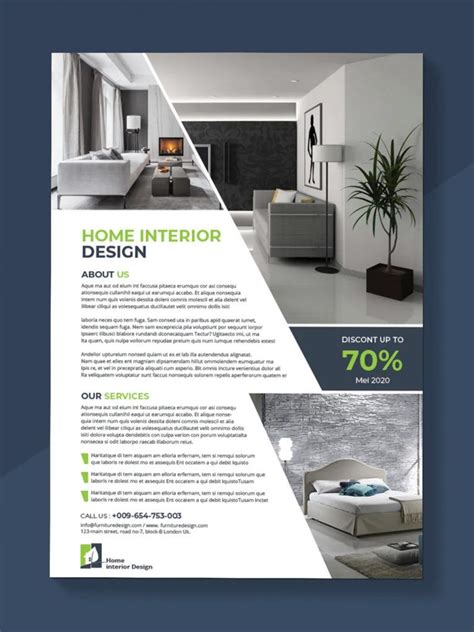 Clean And Modern Interior Flyer Design Flyer Design Interior Design