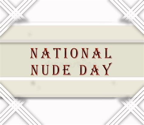 July Month Day Of July National Nude Day On White Background Stock Illustration