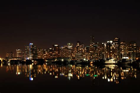 Vancouver Skyline At Night Canada By Pieter Tytgat 500px