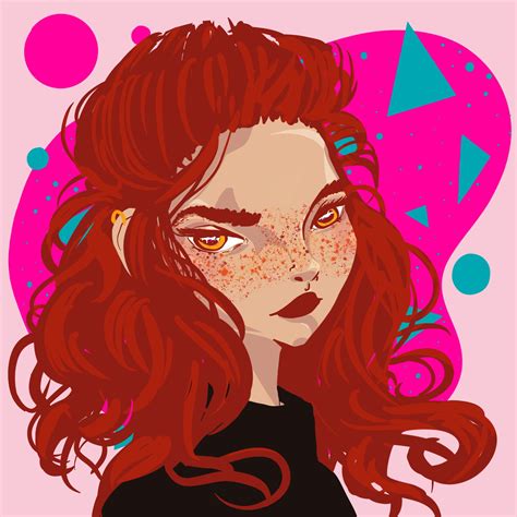 red head girl redhead girl freelance illustrator illustration