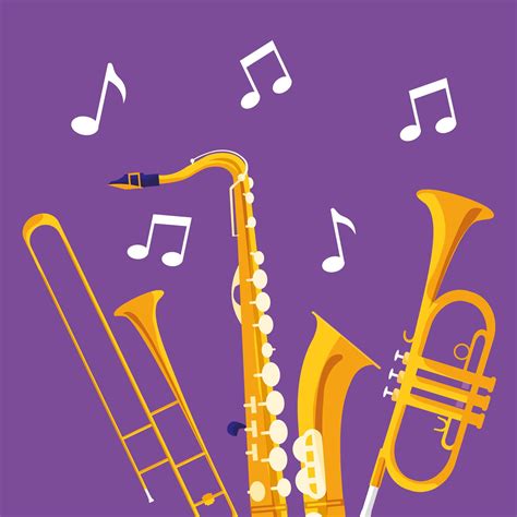 Trumpets And Saxophone Musical Instruments 1339838 Vector Art At Vecteezy