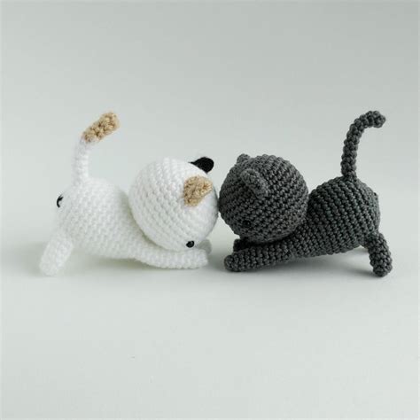 Playing Cats Crochet Amigurumi Pattern Crochet Pattern By Little Bear