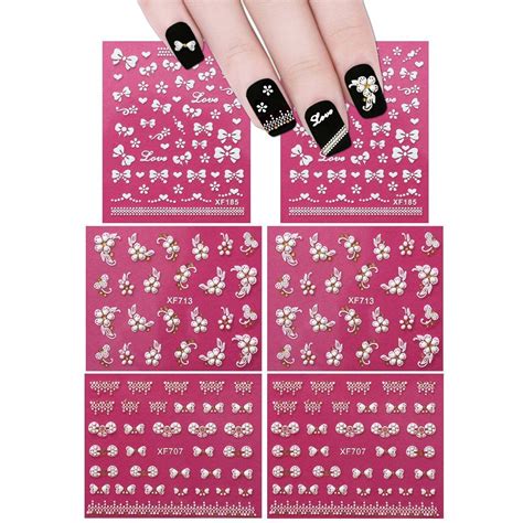 allydrew fingernail stickers nail art nail stickers self adhesive nail stickers 3d nail decals