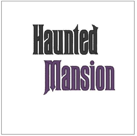 Haunted Mansion Disney Halloween Font 1 Inch Embroidery Etsy