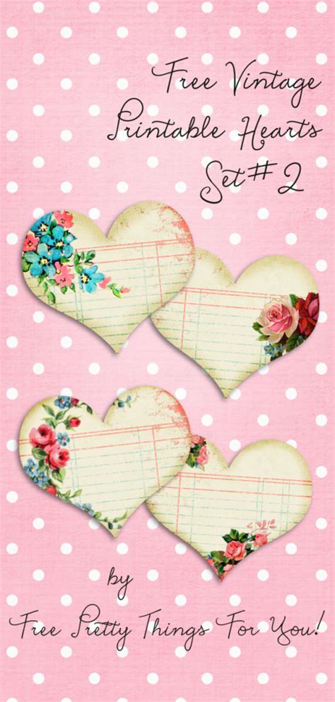 Printable Vintage Valentines Paper Crafts Clip Art