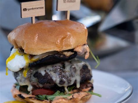 Toast the burger buns under the grill for a minute. Gordon Ramsay Celebration Burger Recipe | 10 Million ...