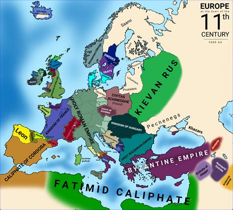 Europe At The Turn Of The 11th Century In 2020 11th Century Europe