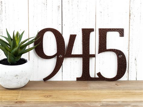 Metal House Numbers Outdoor House Number Address Plaque House