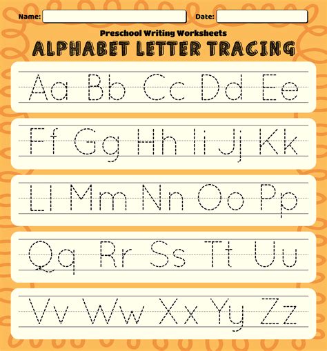 Free Printable Alphabet Tracing Sheets For Preschoolers Printable
