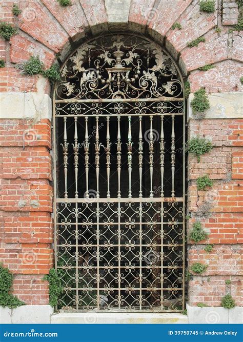 Ornate Victorian English Iron Gate Stock Image Image Of Gate Metal