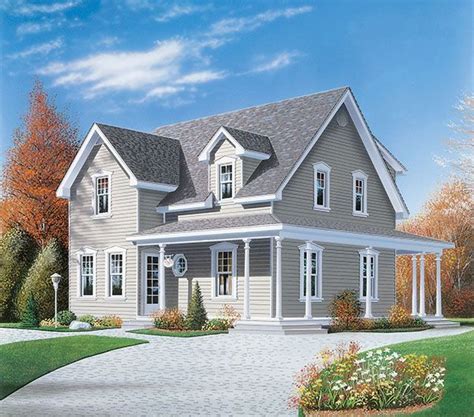 Cape Cod Style Two Story Cottage House Plan With Amazing Kitchen