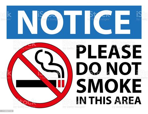 However in malaysia, the ctpr'04 have limited areas where smoking is prohibited. No Smoking Notice Sign Stock Illustration - Download Image ...