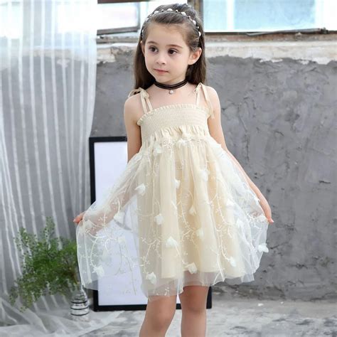 2019 Newest Summer Cute 3d Flower Lace Dresses Baby Girls 0 8 Years Old
