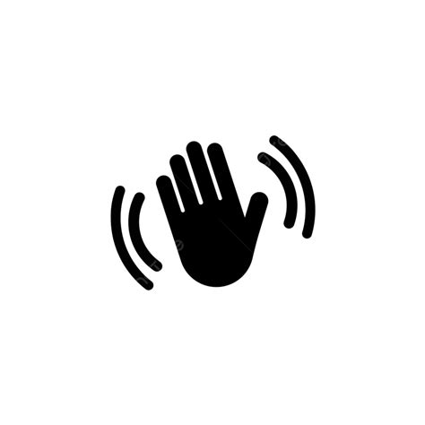 Hand Wave Silhouette Png Images Hand Waving Hello Icon Wave Concept