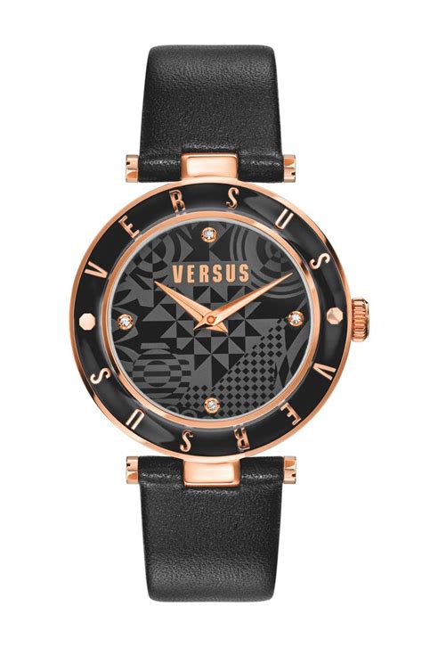 VERSUS by Versace 'Logo' Leather Strap Watch, 34mm | Nordstrom
