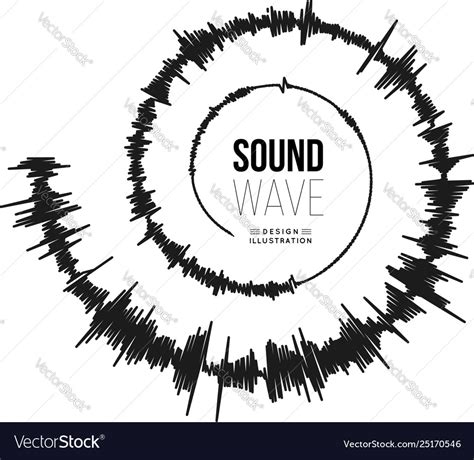 Sound Wave Spiral Form Royalty Free Vector Image
