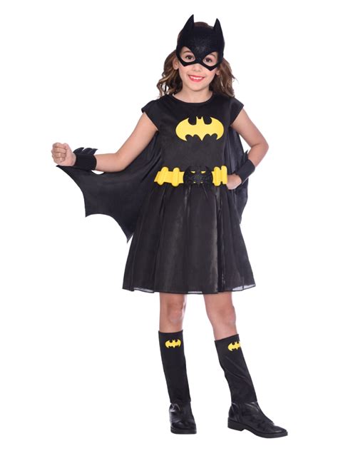 Childs Batgirl Fancy Dress Superhero Costume Dc Comic World Book Day
