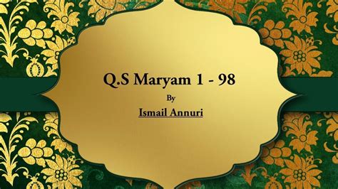 Surat maryam artinya dan terjemahan indonesia. Surah Maryam Merdu Full Ayat dan Terjemahan Indonesia ...