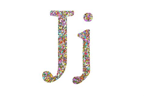 Glitter Letter J Resin Letter Filled With Glitter Glitter