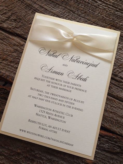 Classic Wedding Invitationelegant Wedding Invitationinfinity Wed
