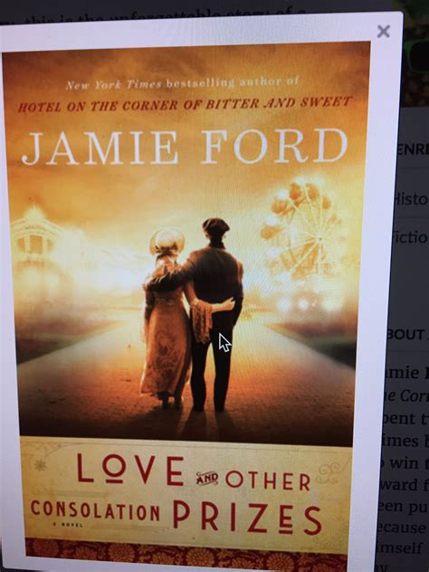 My Review Of “love And Other Consolation Prizes”by Jamie Ford Book