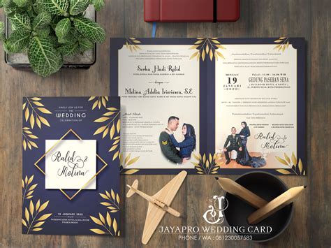 Undangan Pernikahan Simple Dengan Foto Marriage Invitation Card